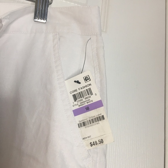 Style & Co Wide Leg Relaxed Fit Cropped Linen Summer Pants Plus Size 18 - Picture 5 of 10